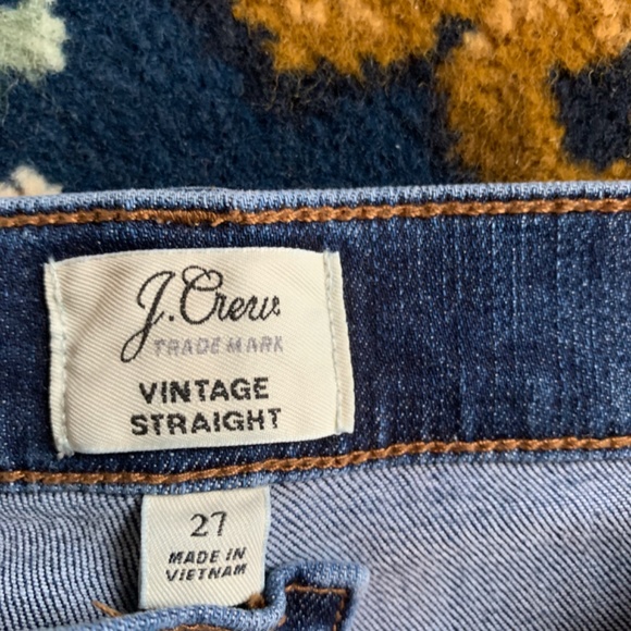 J.Crew vintage straight ankle stretch‎ distressed jeans. Worn about 5x - Picture 2 of 3